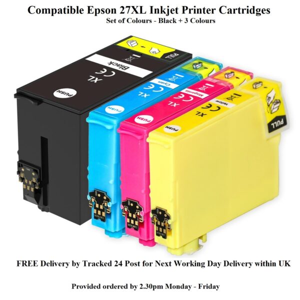 Compatible Epson 27XL Ink Cartridges Set of 4 Colour